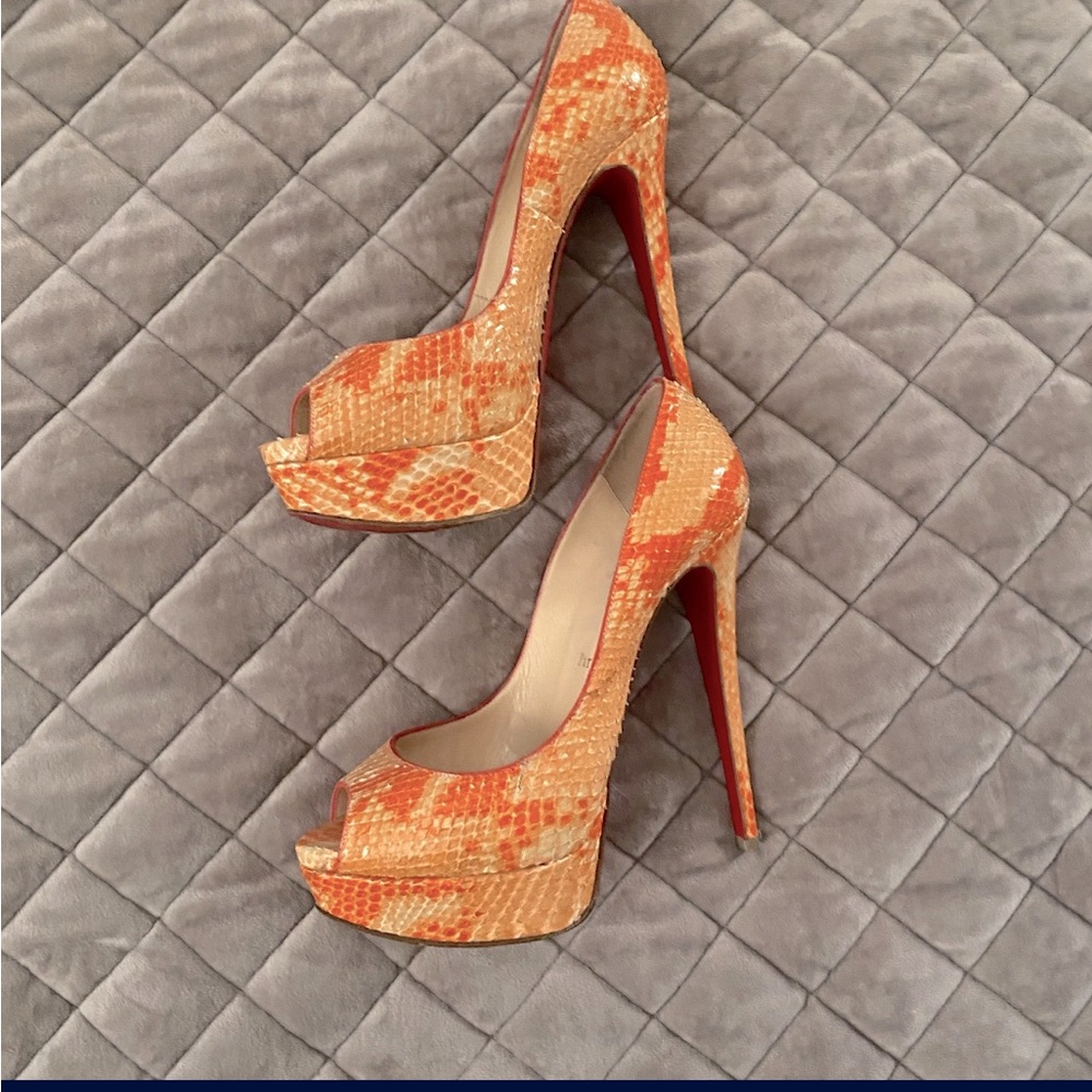 Christian Louboutin snakeskin LADY PEEP